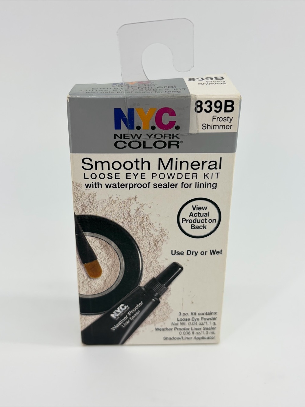 NYC New York Color Smooth Mineral Loose Eye Powder Kit 839B Frosty Shimmer